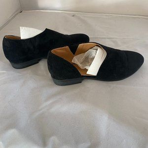 NEW Black Suede-like Slip On loafer/ Ballet Flat Sz 6